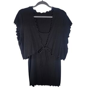 Torrid Super Soft black ribbed tank top and jacket 2 pc Size 2X